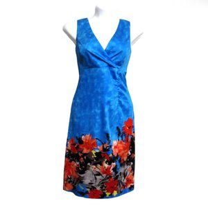DONNA RICCO Sheath Floral Print Stretch Dress 10
